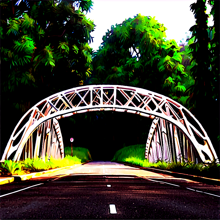 Pedestrian Bridge In Park Png Rml82 PNG Image