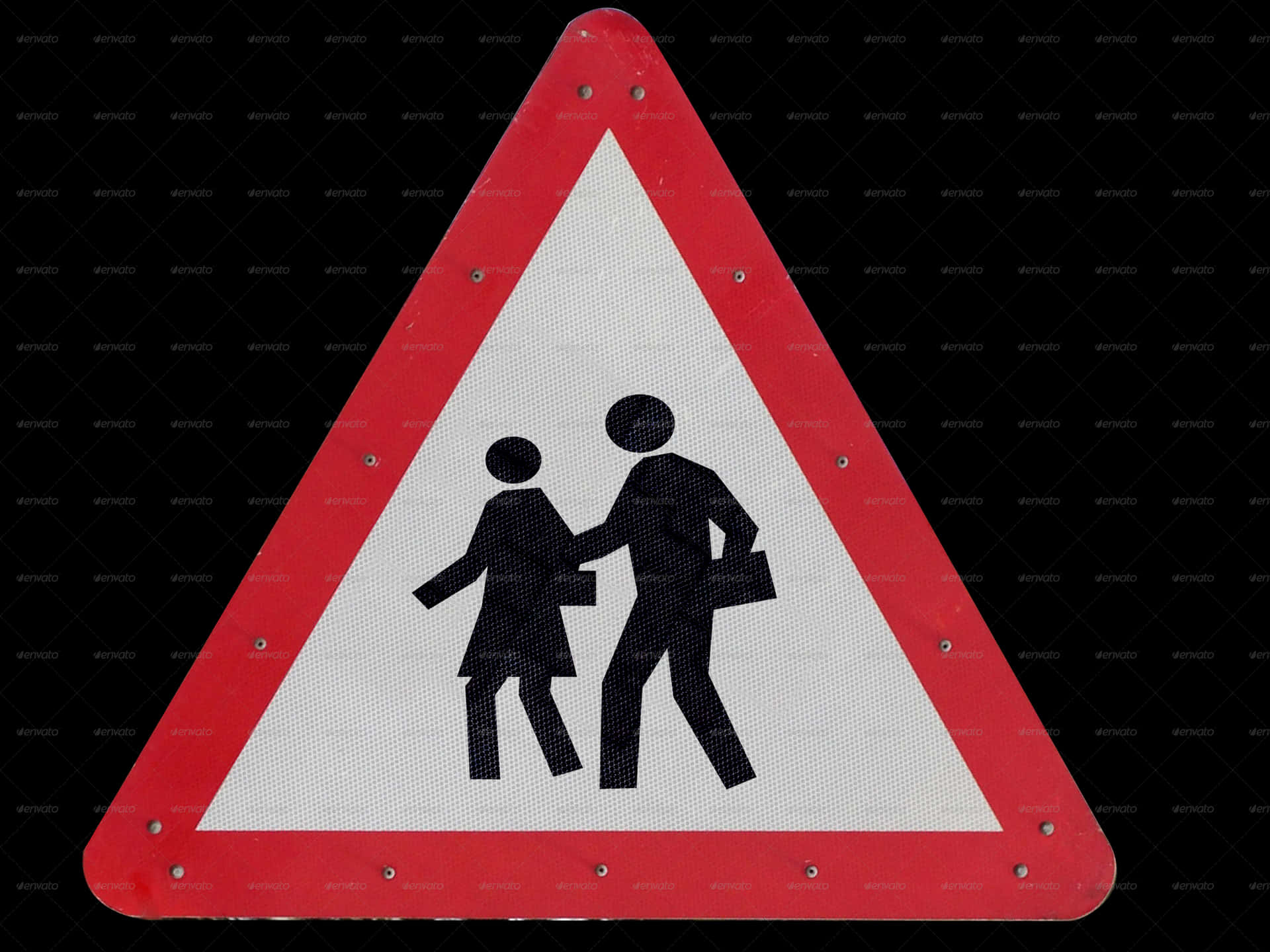 Pedestrian Crossing Sign Texture PNG Image