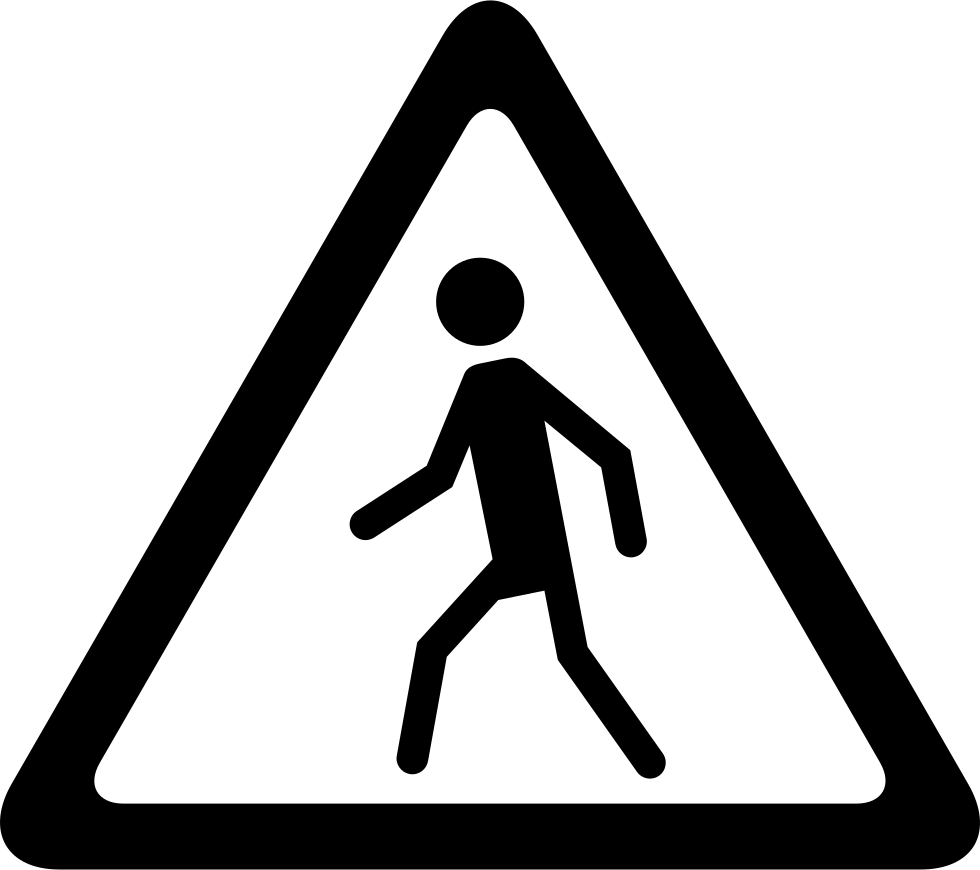 Pedestrian Crossing Sign PNG Image