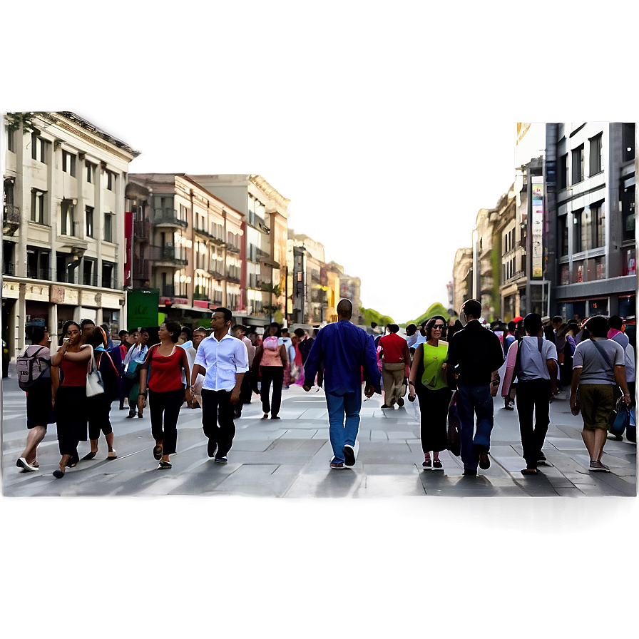 Pedestrian Street Crowd Png 13 PNG Image