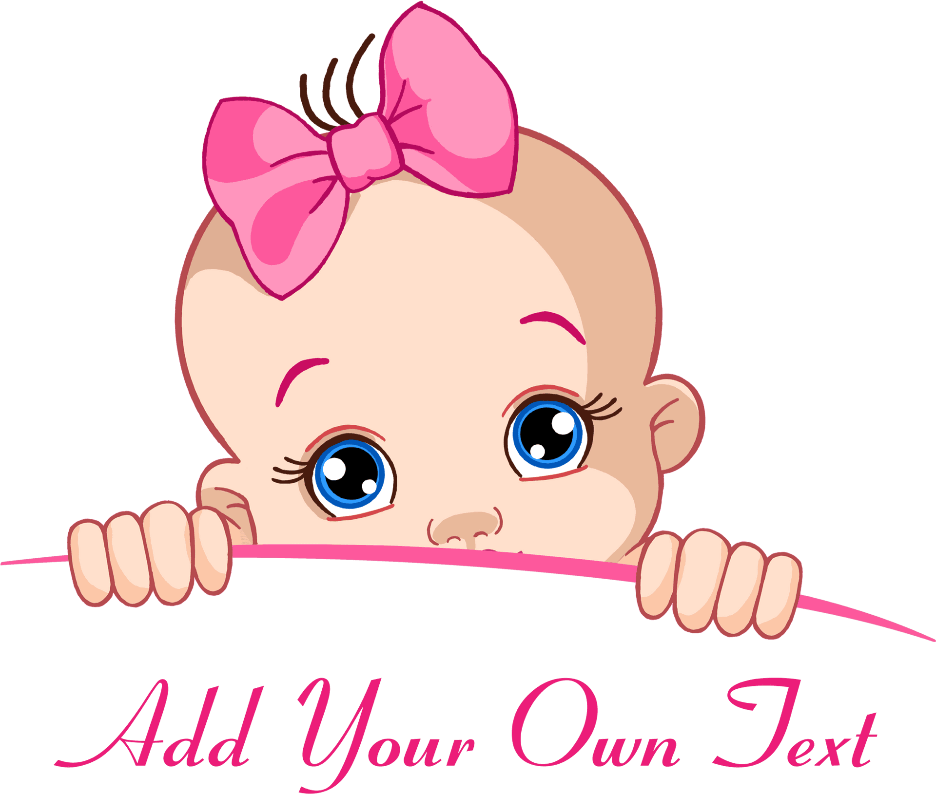 Peeking Baby Cartoon Graphic PNG Image