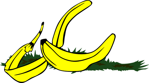 Peeling Banana Vector Illustration PNG Image