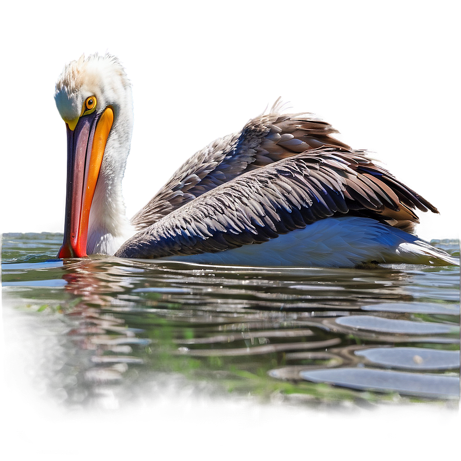 Pelican In Shallow Water Png Oce PNG Image