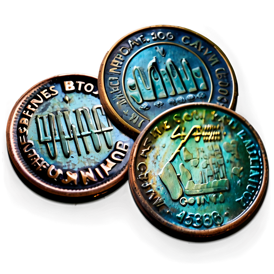 Pennies With Patina Png Ebg PNG Image