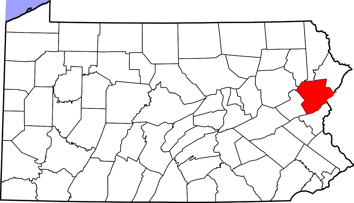 Pennsylvania County Highlighted Map PNG Image