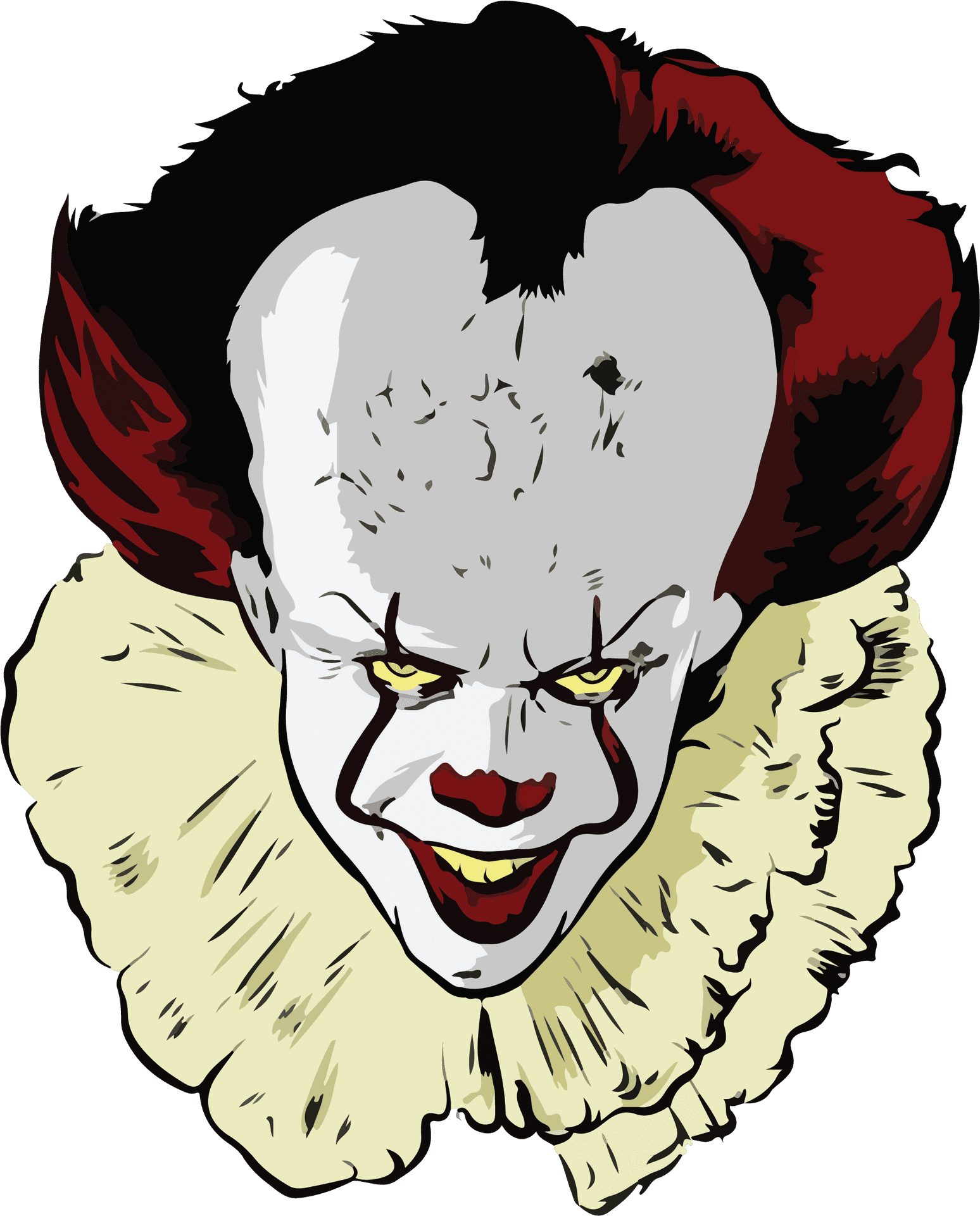 Pennywise Clown Illustration.png PNG Image