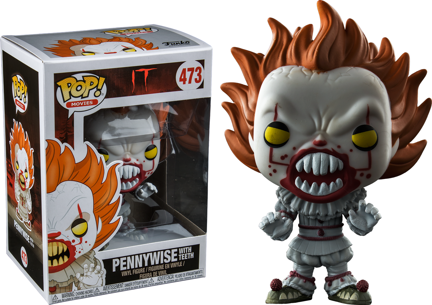 Pennywise Funko Pop Figure With Teeth473 PNG Image