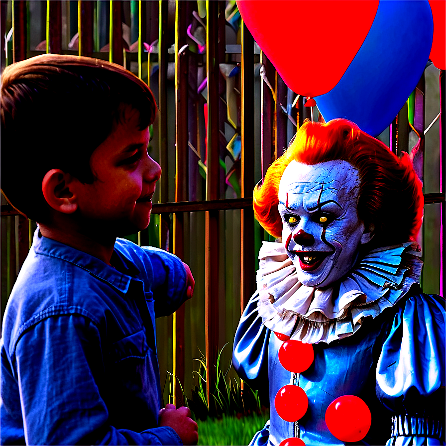 Pennywise With Kids Png Hye PNG Image