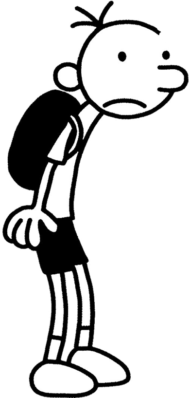 Pensive Cartoon Character PNG Image