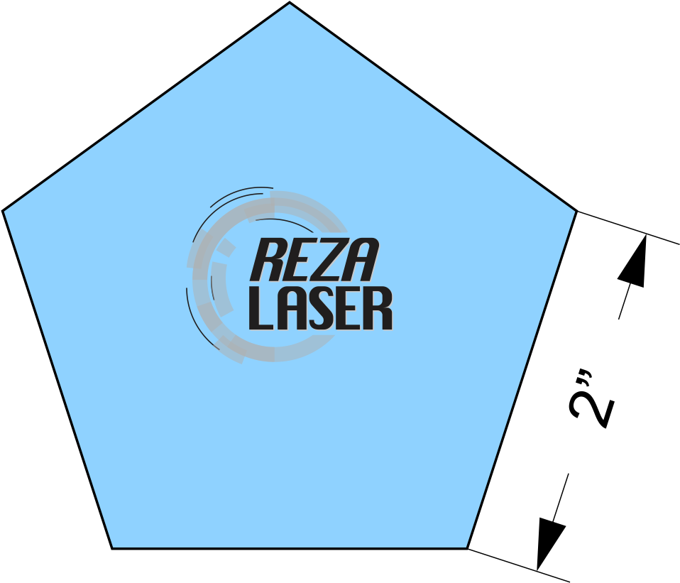 Pentagon Reza Laser Logo PNG Image