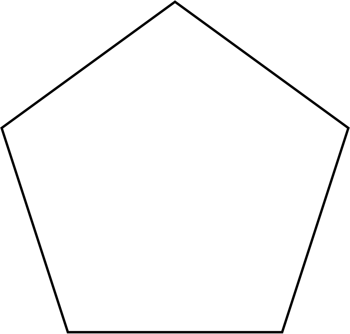 Pentagon Shape Outline PNG Image