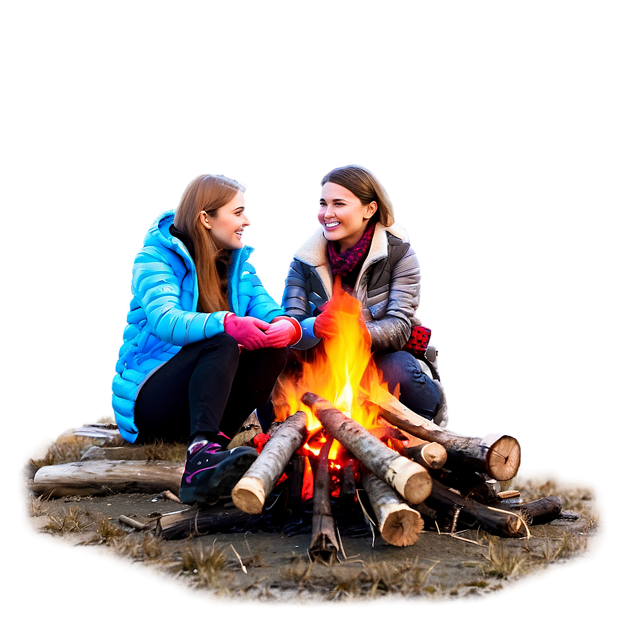 People Sitting Around Campfire Png Dda75 PNG Image