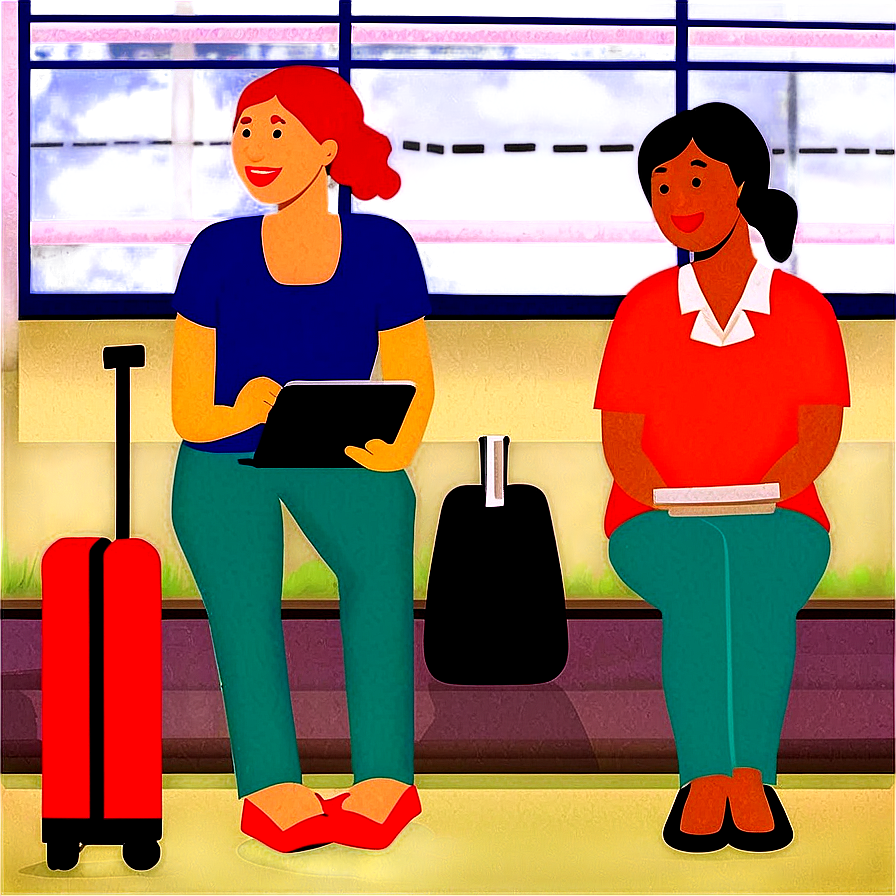 People Sitting At Airport Png Hdy99 PNG Image