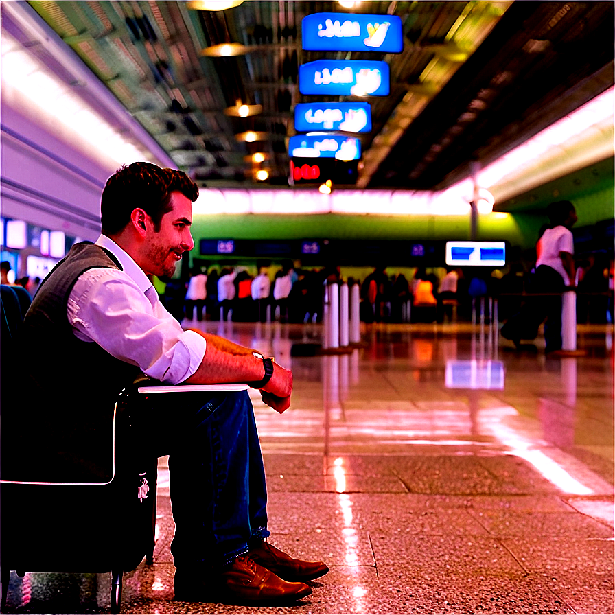 People Sitting At Airport Png Ixr68 PNG Image