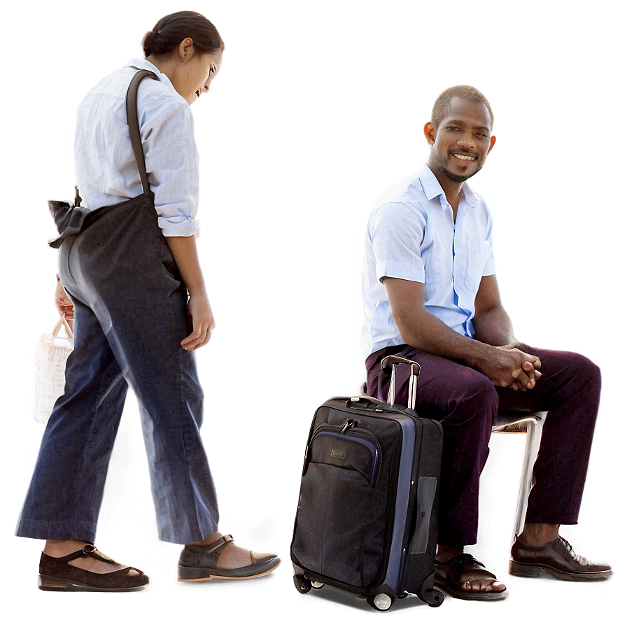 People Sitting At Airport Png Lyf76 PNG Image