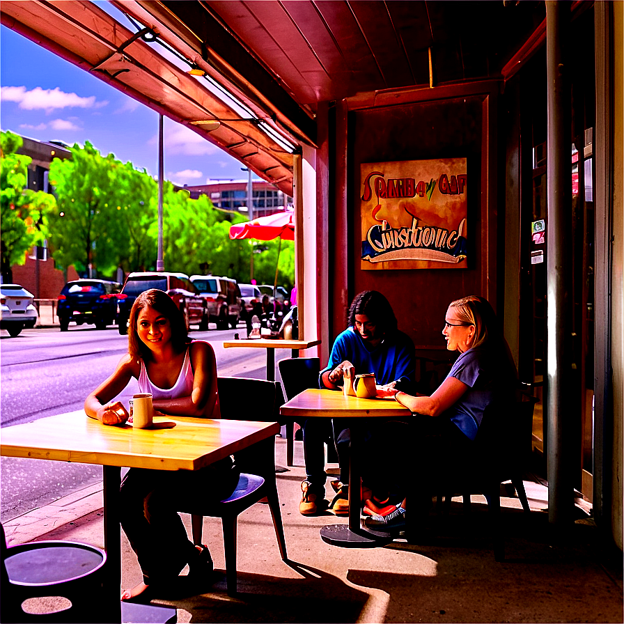 People Sitting At Cafe Png Bkl PNG Image