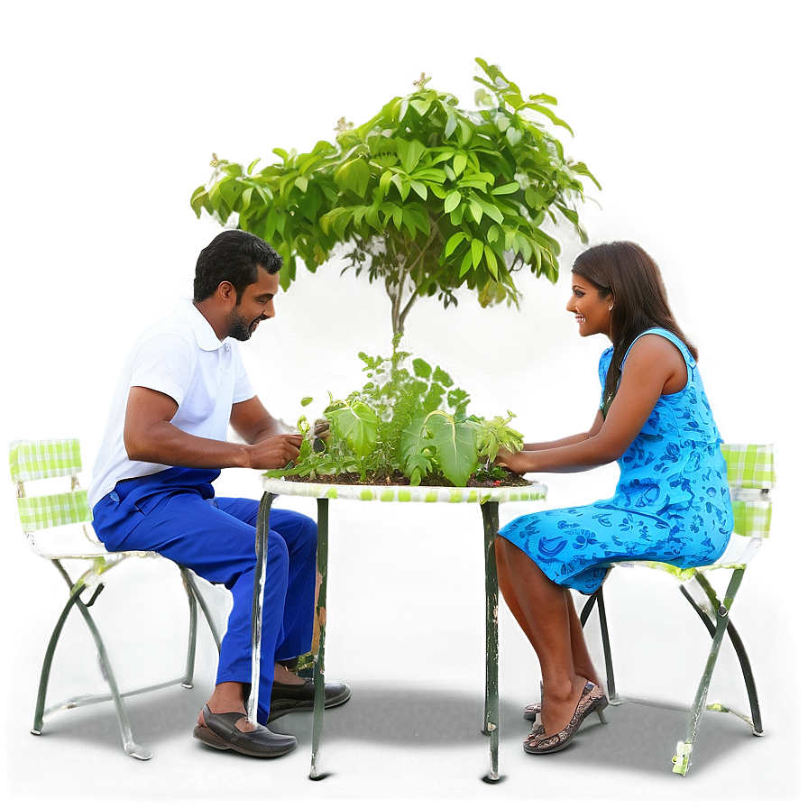 People Sitting In Garden Png 05252024 PNG Image