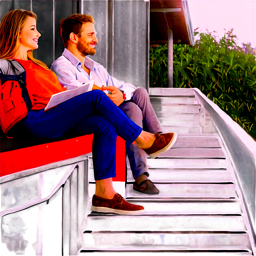 People Sitting On Balcony Png Jtm PNG Image