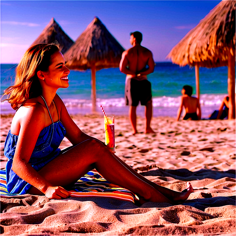 People Sitting On Beach Png 84 PNG Image