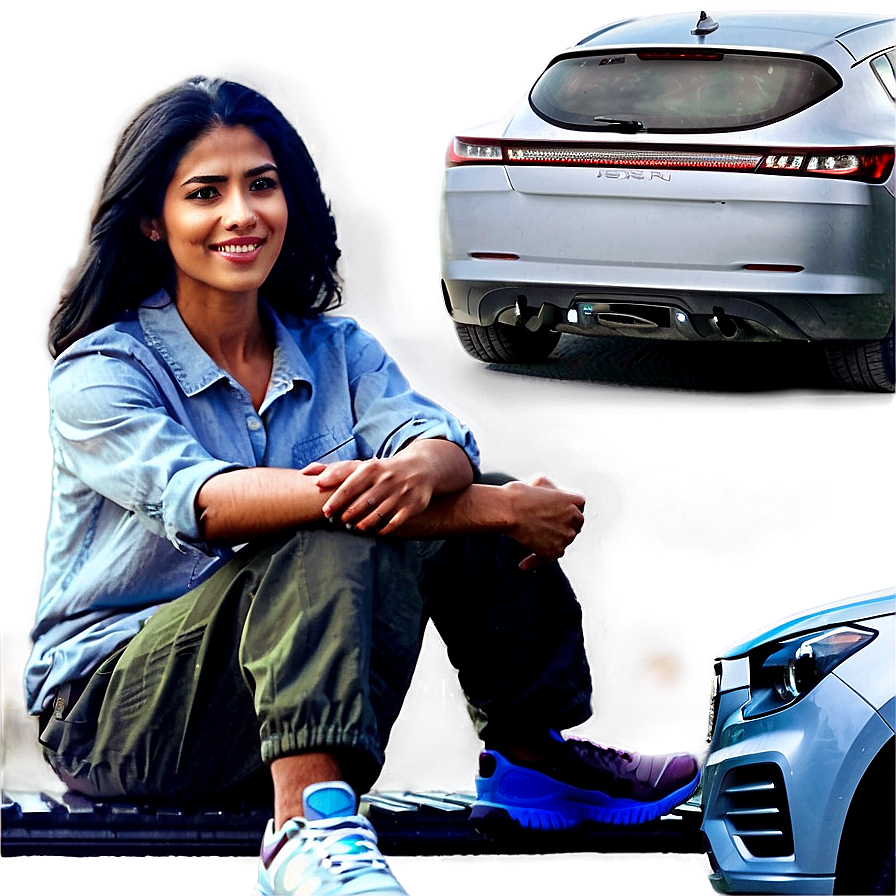 People Sitting On Car Hood Png 63 PNG Image