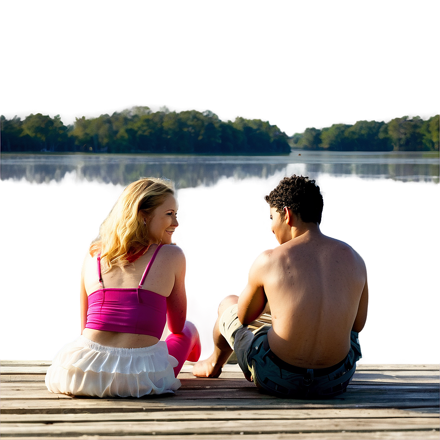 People Sitting On Dock Png 05252024 PNG Image