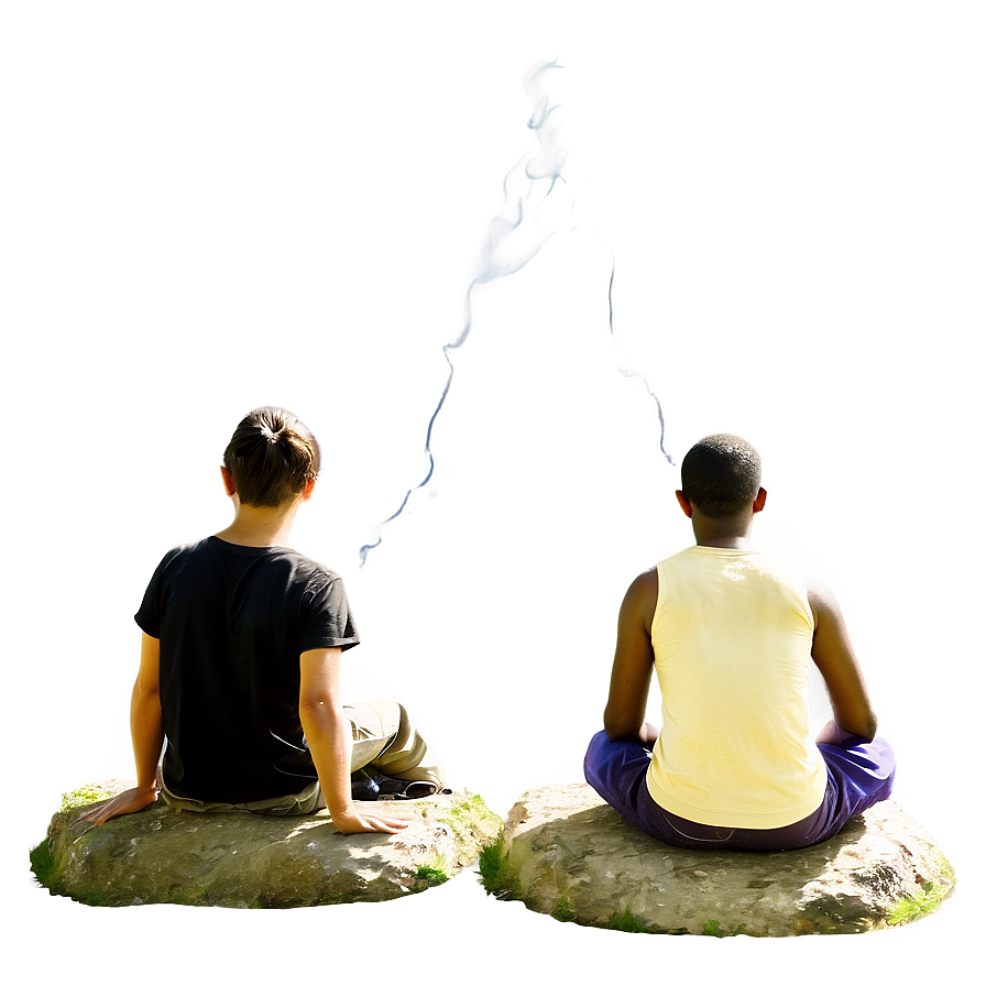 People Sitting On Mountain Top Png Rll PNG Image