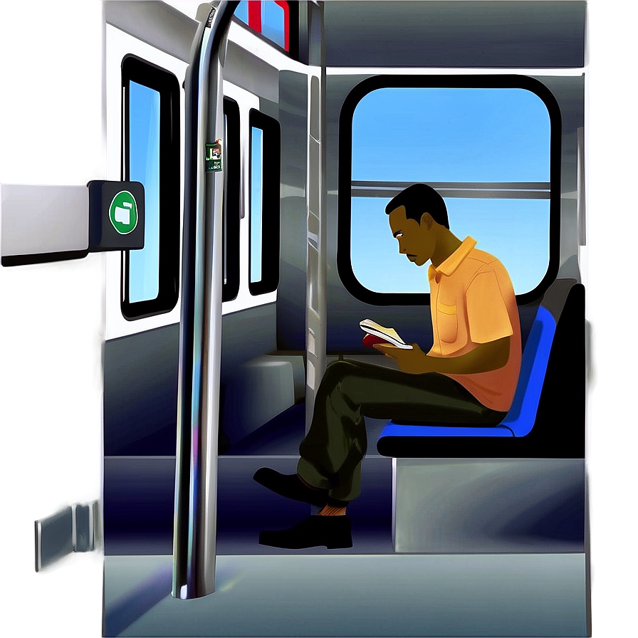 People Sitting On Public Transport Png Mta58 PNG Image