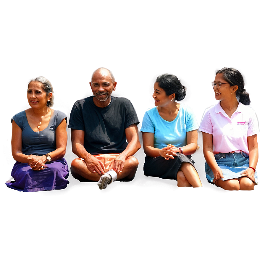 People Sitting Together Png Vxi55 PNG Image