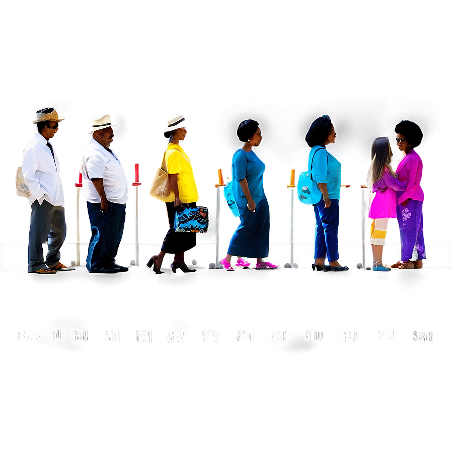 People Standing In Line Png Hfa PNG Image