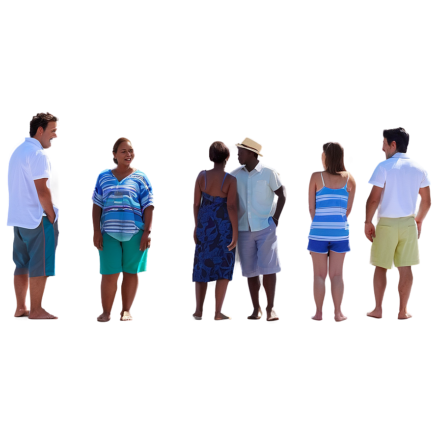 People Standing On Beach Png Cwg52 PNG Image