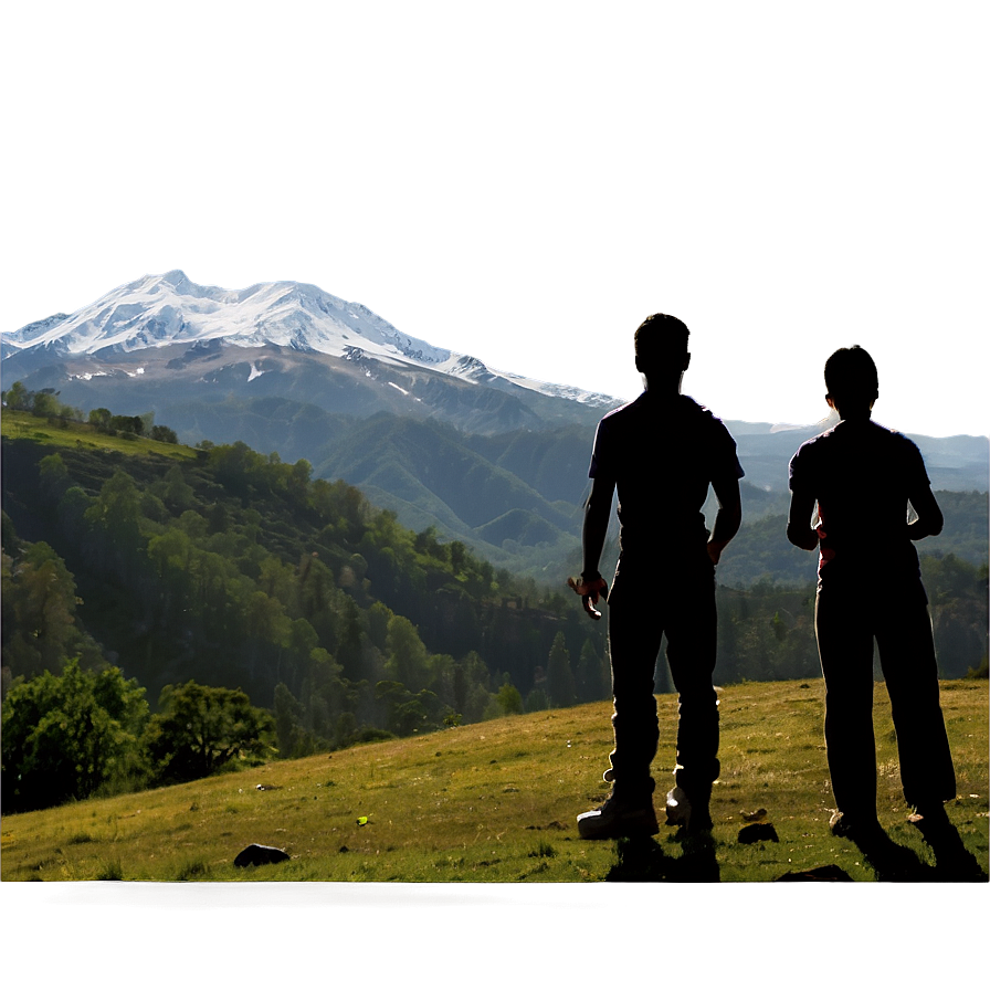 People Standing On Mountain Png 06122024 PNG Image