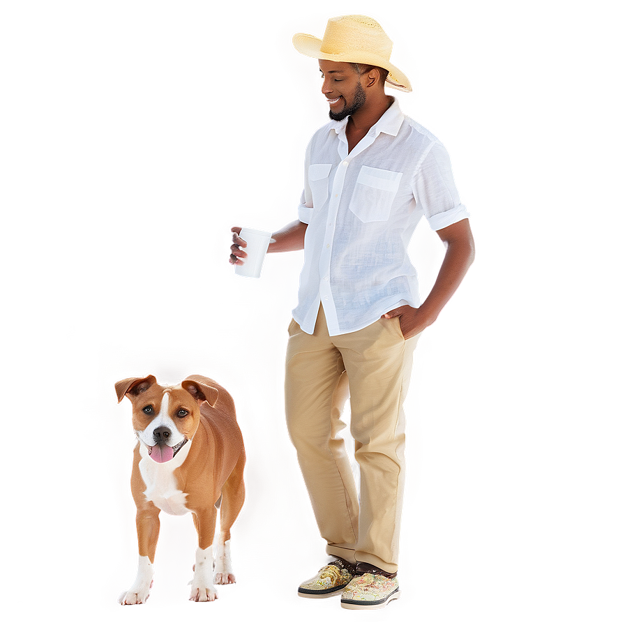 People Standing With Pets Png Mje PNG Image