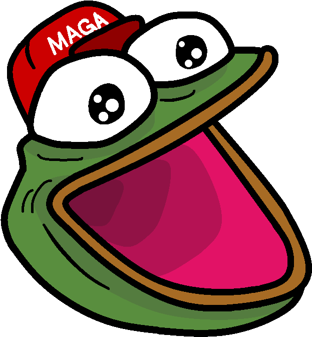 Pepethe Frog M A G A Hat PNG Image