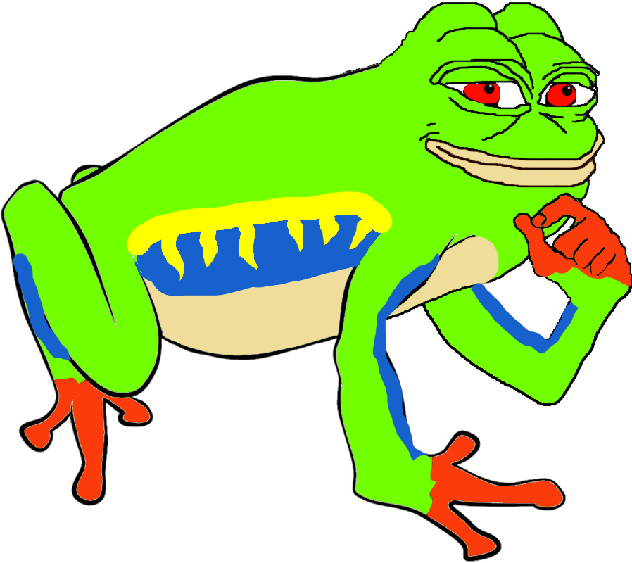 Pepethe Frog Meme Pose.png PNG Image