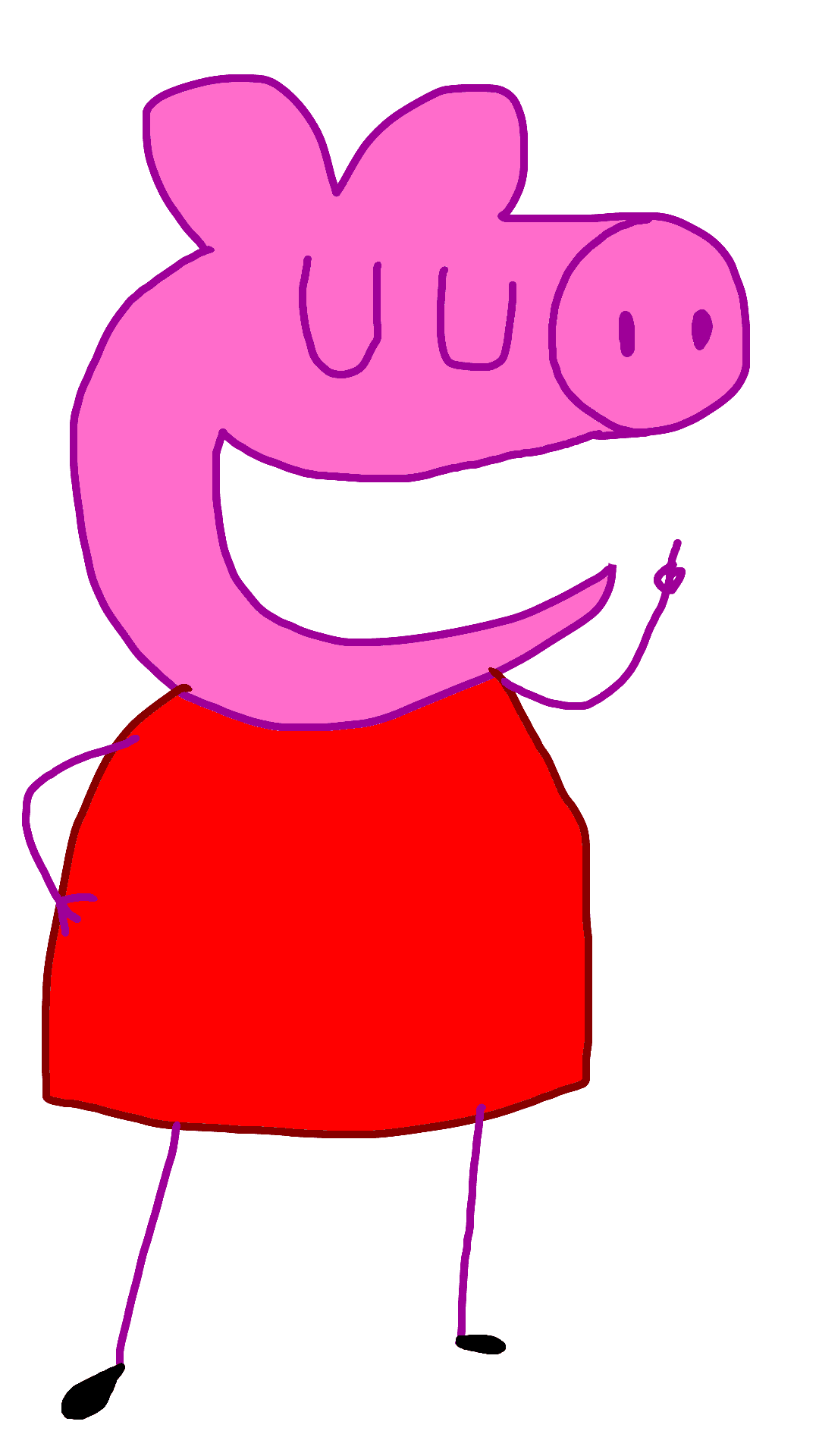 Peppa Pig Cartoon Character Illustration PNG Image