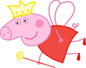 Peppa Pig Fairy Princess Cartoon PNG Image