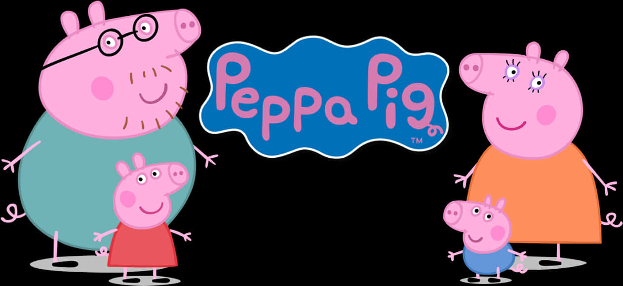 Peppa Pig Family Characters PNG Image