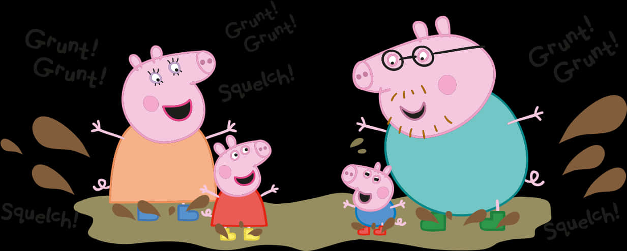 Peppa_ Pig_ Family_ Muddy_ Adventure PNG Image