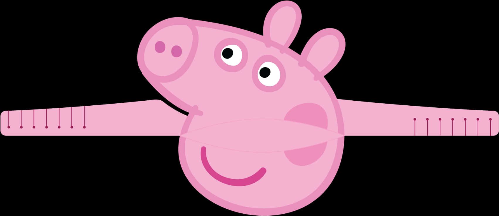 Peppa Pig Smiling Face Vector PNG Image