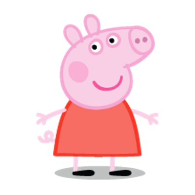 Peppa Pig Standing Smile PNG Image