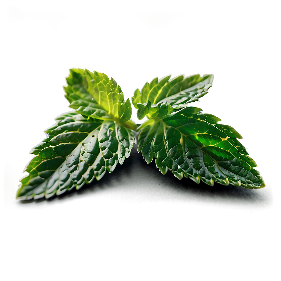 Peppermint Leaves Close-up Png Fgp PNG Image