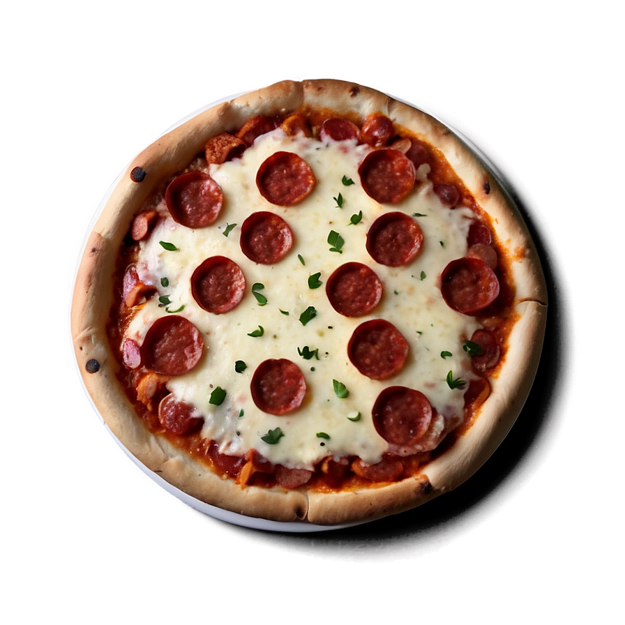 Pepperoni Pizza From Above Png Eyu PNG Image