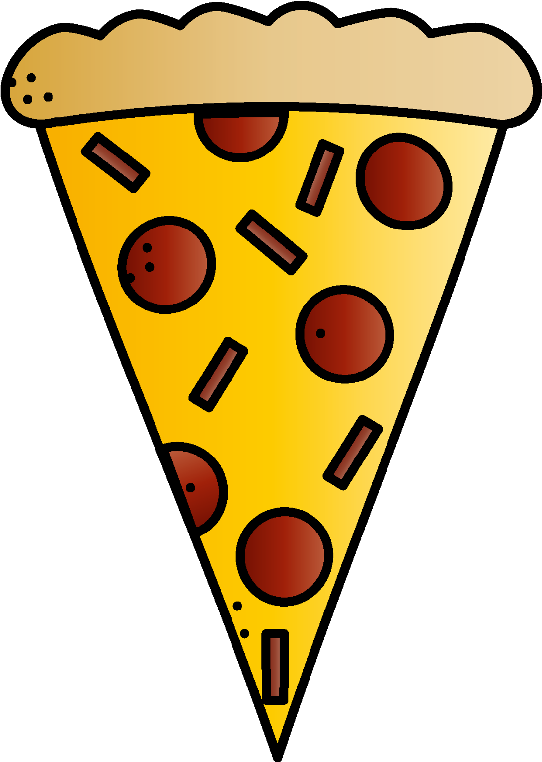 Pepperoni Pizza Slice Clipart PNG Image