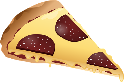 Pepperoni Pizza Slice Graphic PNG Image