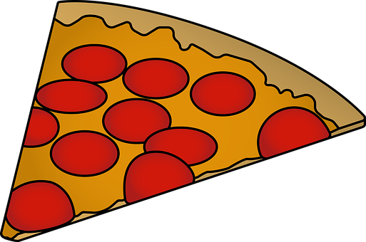 Pepperoni Pizza Slice Graphic PNG Image