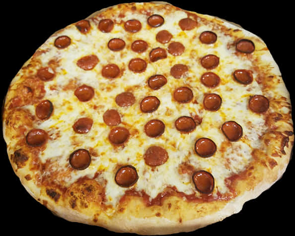 Pepperoni Pizza Top View PNG Image