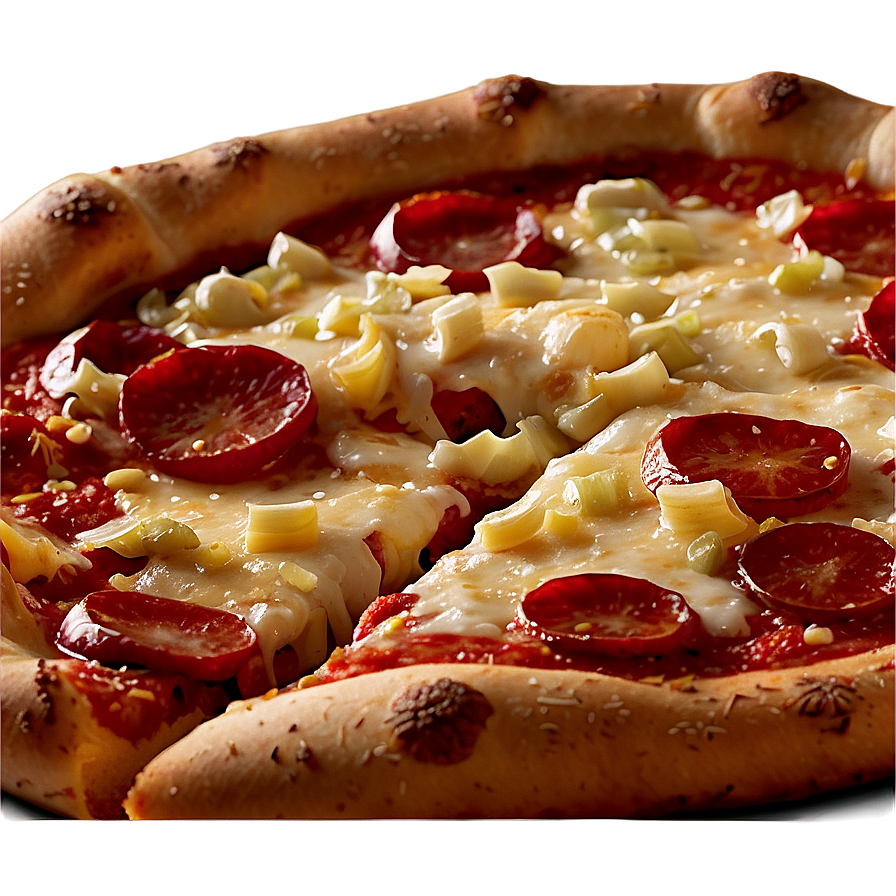 Pepperoni Pizza With Garlic Png Clh PNG Image