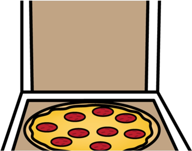 Pepperoni Pizzain Open Box Illustration PNG Image