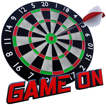 Perfect Dart Game On Target PNG Image