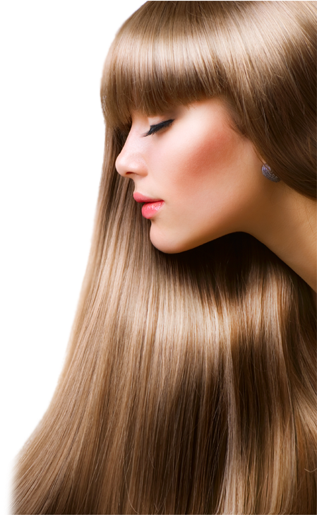 Perfect Straight Hairwith Bangs PNG Image